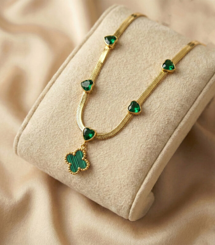 Van Cleef Inspired Green Hearts