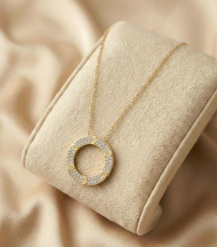 Elegant Circle Strass Necklace